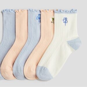 H&M x Georgia Beaumont NWOT 10x Pointelle Socks